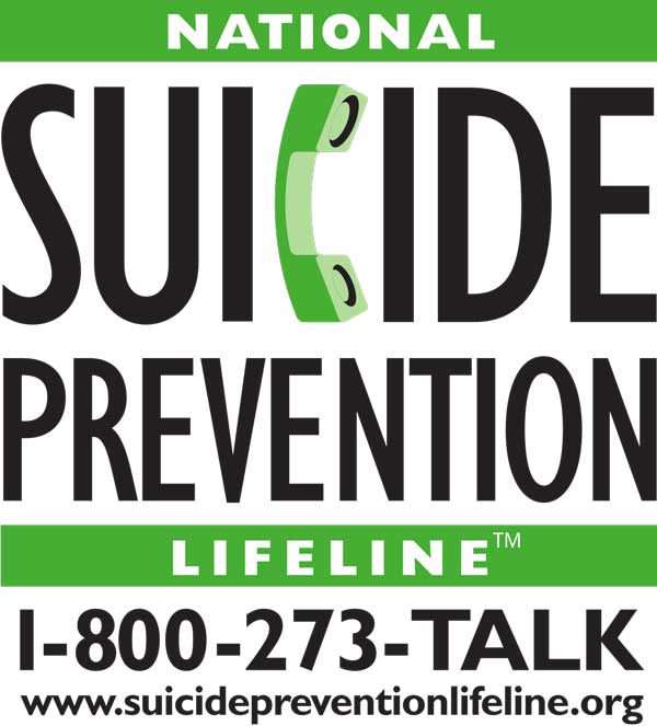 Suicide prevention logo 1-800-273-TALK